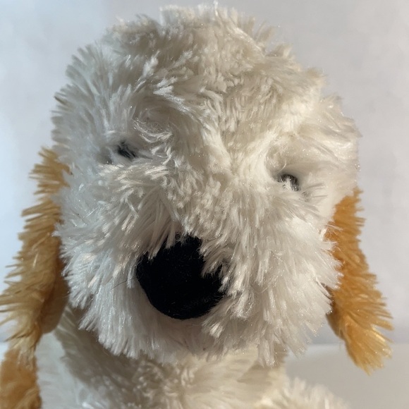 Fiesta White Tan Snuggly Soft Puppy Dog Plush - Picture 2 of 14